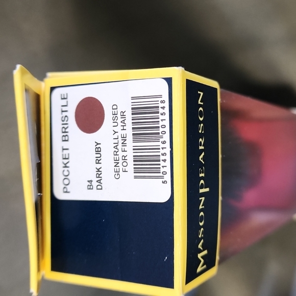 NIB Mason Pearson B4 Pocket Bristle Hair Brush Dark Ruby For Fine Hair - Picture 2 of 4